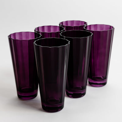 Estelle Colored Sunday High Balls - Set of 6 {Amethyst}