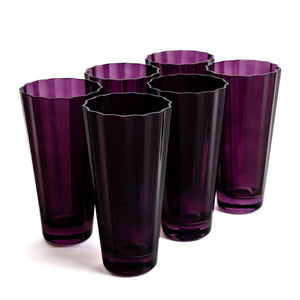 Estelle Colored Sunday High Balls - Set of 6 {Amethyst}