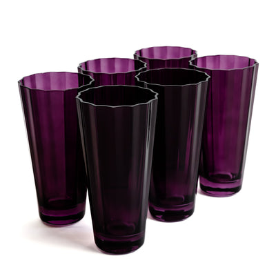 Estelle Colored Sunday High Balls - Set of 6 {Amethyst}