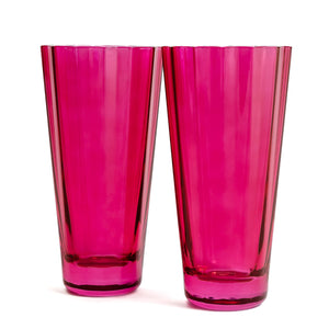 Estelle Colored Sunday High Balls - Set of 2 {Fuchsia}