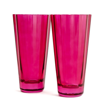 Estelle Colored Sunday High Balls - Set of 2 {Fuchsia}
