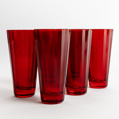 Estelle Colored Sunday High Balls - Set of 6 {Red}