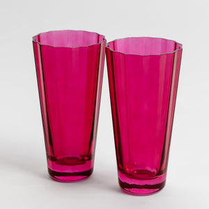 Estelle Colored Sunday High Balls - Set of 2 {Fuchsia}