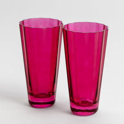 Estelle Colored Sunday High Balls - Set of 2 {Fuchsia}