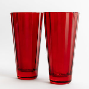 Estelle Colored Sunday High Balls - Set of 2 {Red)
