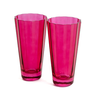 Estelle Colored Sunday High Balls - Set of 2 {Fuchsia}