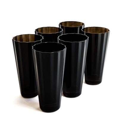 Estelle Colored Sunday High Balls - Set of 6 {Black}