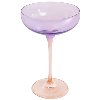 Estelle Colored Champagne Coupe - Set of 2 {Colorblock: Lavender+ Blush Pink}