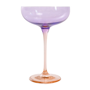 Estelle Colored Champagne Coupe - Set of 2 {Colorblock: Lavender+ Blush Pink}