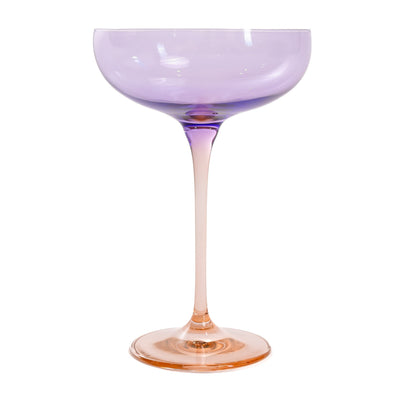 Estelle Colored Champagne Coupe - Set of 2 {Colorblock: Lavender+ Blush Pink}