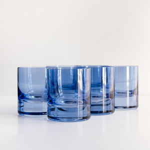 Estelle Colored Rocks Glass - Set of 6 {Cobalt Blue}