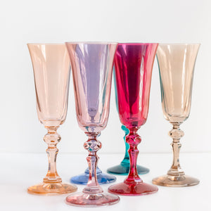 Estelle Colored Regal Flute - Set of 6 {Pastel Mixed Set}