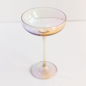 Estelle Colored Champagne Coupe Stemware - Set of 2 {Iridescent}
