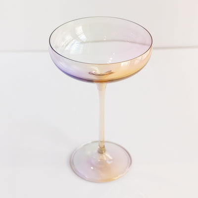 Estelle Colored Champagne Coupe Stemware - Set of 2 {Iridescent}