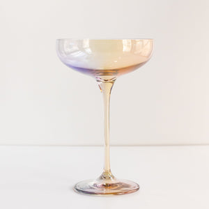 Estelle Colored Champagne Coupe Stemware - Set of 2 {Iridescent}