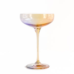 Estelle Colored Champagne Coupe Stemware - Set of 2 {Iridescent}