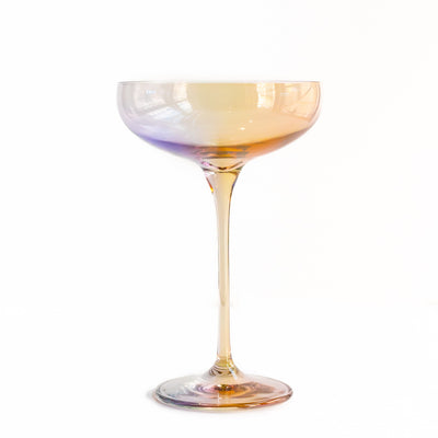 Estelle Colored Champagne Coupe Stemware - Set of 2 {Iridescent}