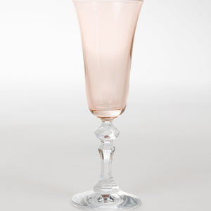 Estelle Colored Regal Flute With Clear Stem - Set of 2 {Blush Pink}