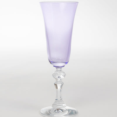 Estelle Colored Regal Flute With Clear Stem - Set of 2 {Lavender}