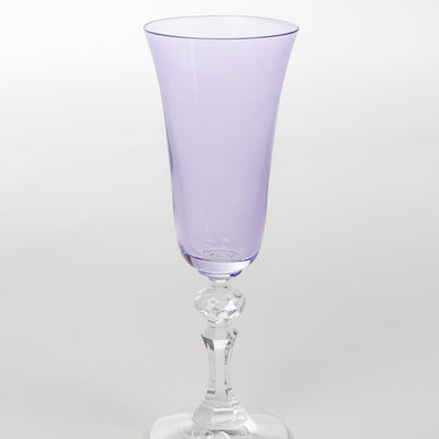 Estelle Colored Regal Flute With Clear Stem - Set of 2 {Lavender}