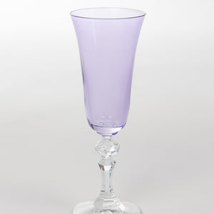 Estelle Colored Regal Flute With Clear Stem - Set of 6 {Lavender}