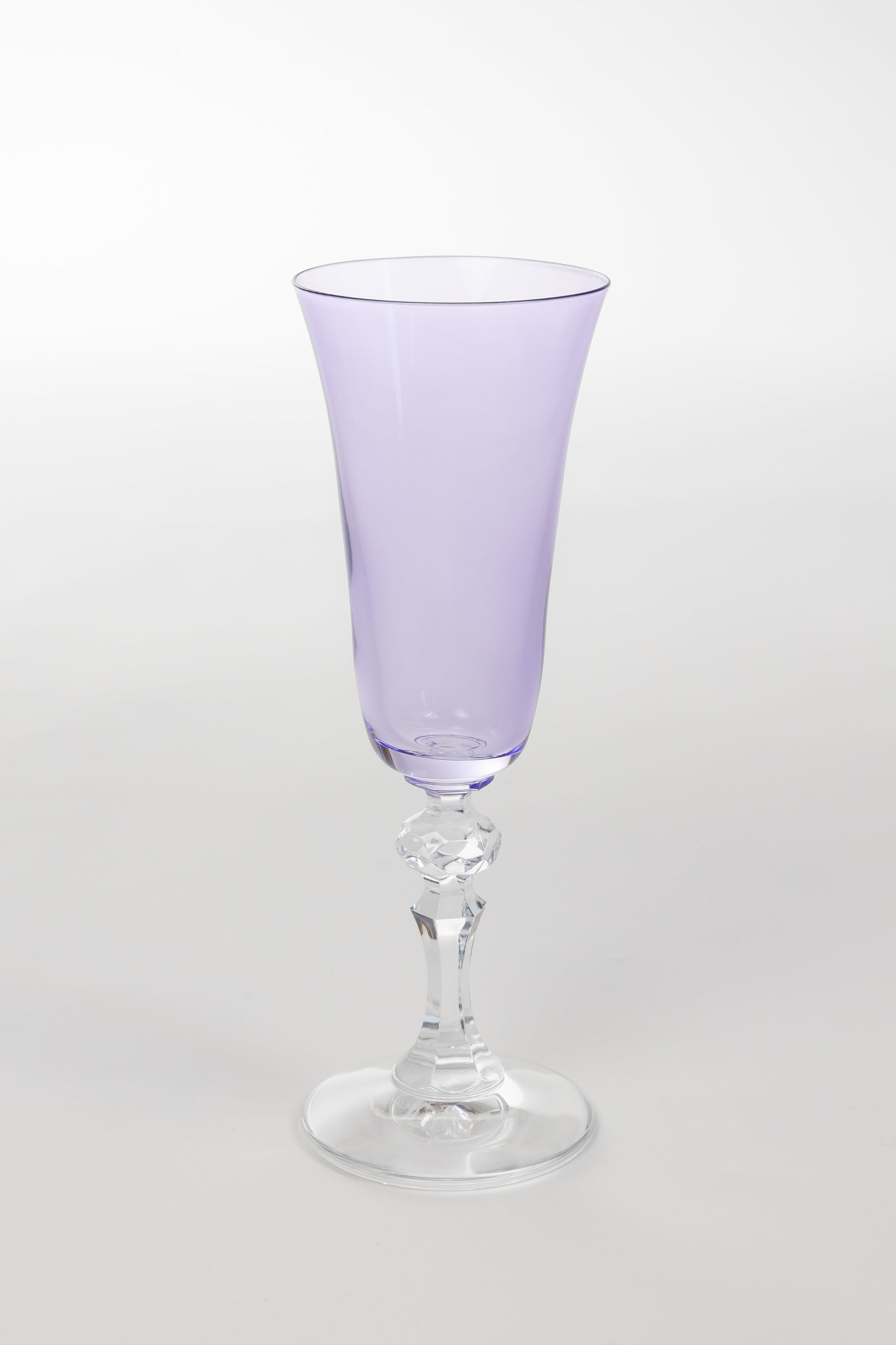 Estelle Colored Regal Flute With Clear Stem - Set of 6 {Lavender}