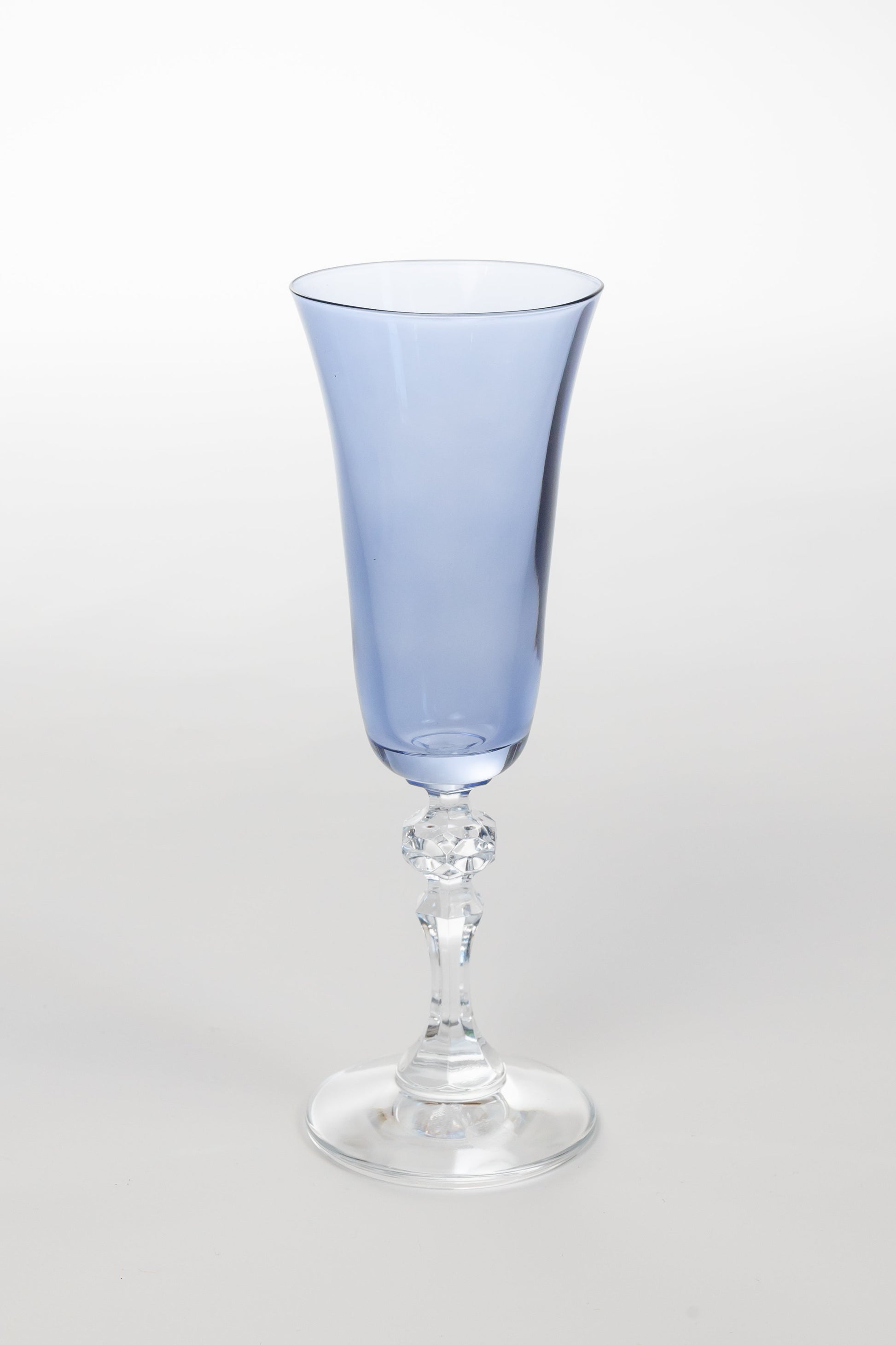 Estelle Colored Regal Flute With Clear Stem - Set of 6 {Cobalt Blue}