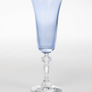 Estelle Colored Regal Flute With Clear Stem - Set of 2 {Cobalt Blue}
