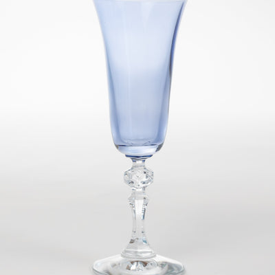 Estelle Colored Regal Flute With Clear Stem - Set of 2 {Cobalt Blue}