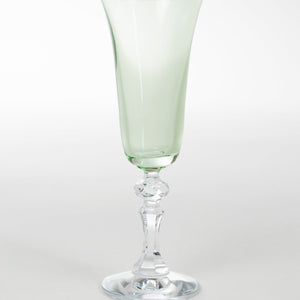 Estelle Colored Regal Flute With Clear Stem - Set of 2 {Mint Green}