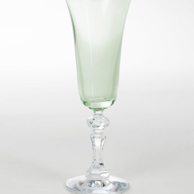 Estelle Colored Regal Flute With Clear Stem - Set of 2 {Mint Green}