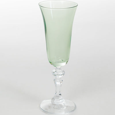 Estelle Colored Regal Flute With Clear Stem - Set of 6 {Mint Green}