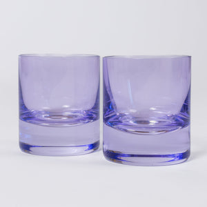 Estelle Colored Rocks Glass - Set of 2 {Lavender}