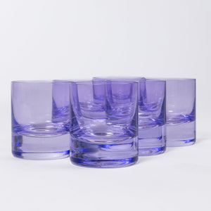Estelle Colored Rocks Glass - Set of 6 {Lavender}