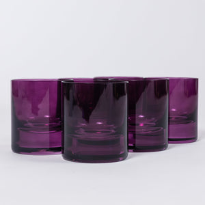 Estelle Colored Rocks Glass - Set of 6 {Amethyst}