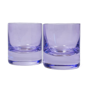Estelle Colored Rocks Glass - Set of 2 {Lavender}