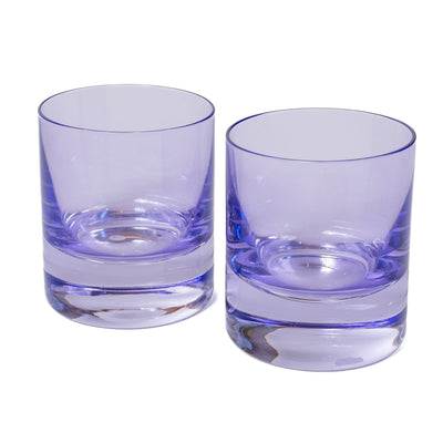 Estelle Colored Rocks Glass - Set of 2 {Lavender}