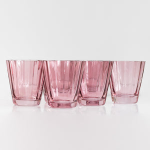 Estelle Colored Sunday Low Balls - Set of 6 {Rose}