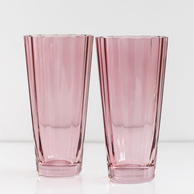 Estelle Colored Sunday High Balls - Set of 2 {Rose}
