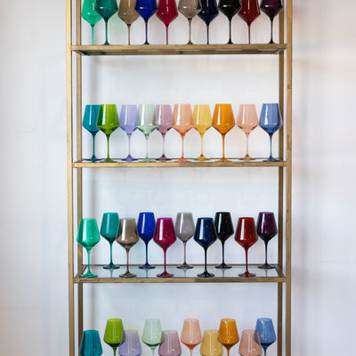 Estelle Colored Wine Stemware - Set of 6 {Custom Set}