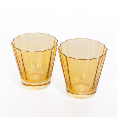 Estelle Colored Sunday Low Balls - Set of 2 {Yellow}