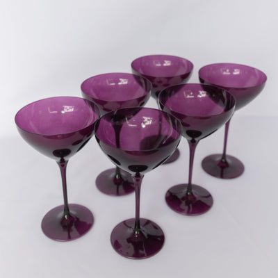 Estelle Colored Martini Glass - Set of 6 {Amethyst}