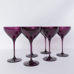 Estelle Colored Martini Glass - Set of 6 {Amethyst}