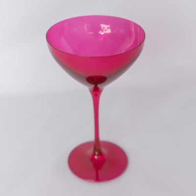 Estelle Colored Martini Glass - Set of 2 {Viva Magenta (Our Fuchsia)}