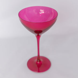 Estelle Colored Martini Glass - Set of 6 {Viva Magenta (Our Fuchsia)}