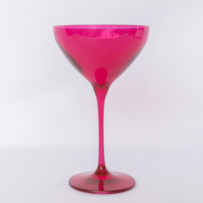 Estelle Colored Martini Glass - Set of 2 {Viva Magenta (Our Fuchsia)}