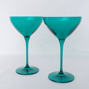 Estelle Colored Martini Glass - Set of 2 {Emerald Green}