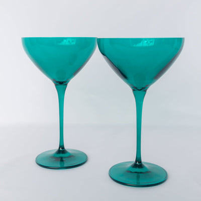 Estelle Colored Martini Glass - Set of 2 {Emerald Green}