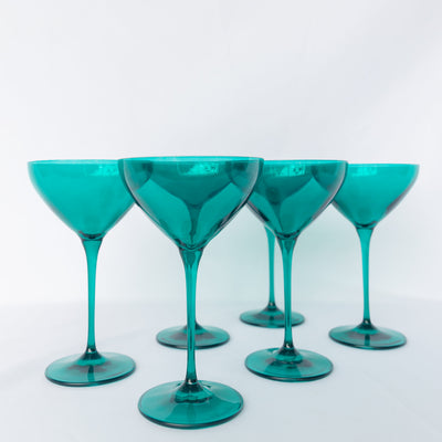 Estelle Colored Martini Glass - Set of 6 {Emerald Green}