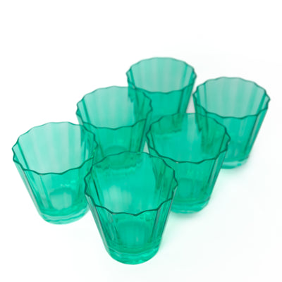 Estelle Colored Sunday Low Balls - Set of 6 {Kelly Green}